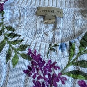 Cotton cable knit sweater.